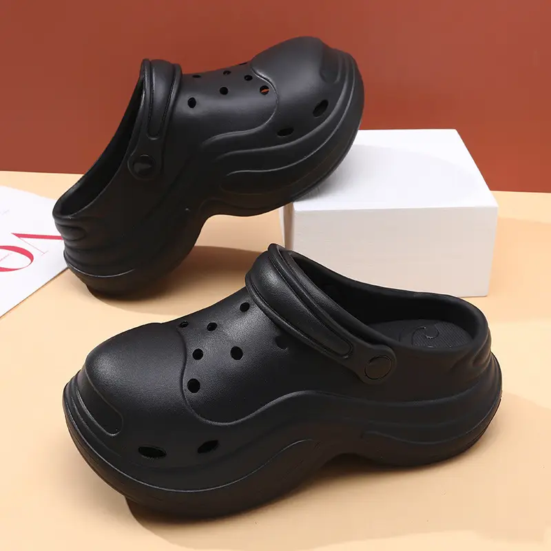 Women's Hole Shoes Height Increase Summer Wear Non-slip Eva Cloud Slippers Non-stinky Feet Beach Wear-resistant Shoe Sandals - Image 6