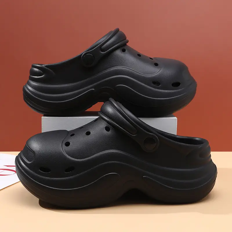 Women's Hole Shoes Height Increase Summer Wear Non-slip Eva Cloud Slippers Non-stinky Feet Beach Wear-resistant Shoe Sandals - Image 7