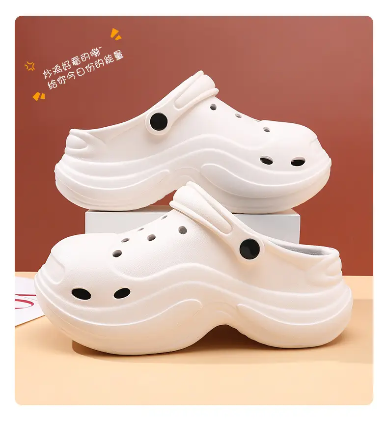 Women's Hole Shoes Height Increase Summer Wear Non-slip Eva Cloud Slippers Non-stinky Feet Beach Wear-resistant Shoe Sandals — feature 10