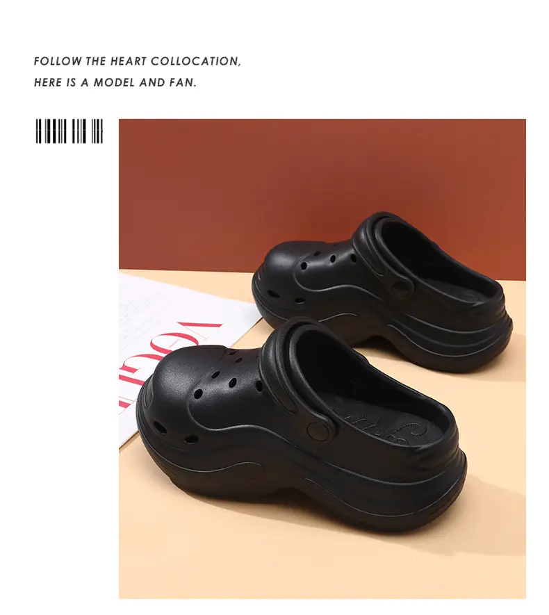 Women's Hole Shoes Height Increase Summer Wear Non-slip Eva Cloud Slippers Non-stinky Feet Beach Wear-resistant Shoe Sandals — feature 14
