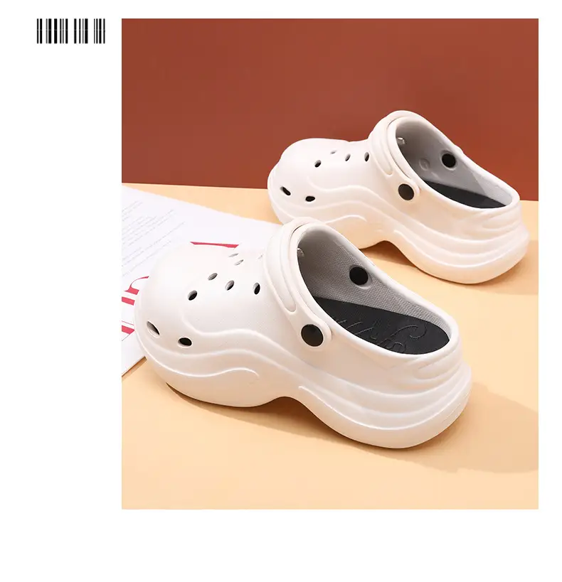 Women's Hole Shoes Height Increase Summer Wear Non-slip Eva Cloud Slippers Non-stinky Feet Beach Wear-resistant Shoe Sandals — feature 9