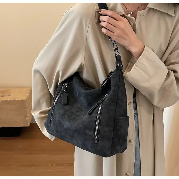 Women's Textured Crossbody Bag Brown Export New — feature 17
