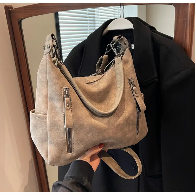 Women's Textured Crossbody Bag Brown Export New — feature 22