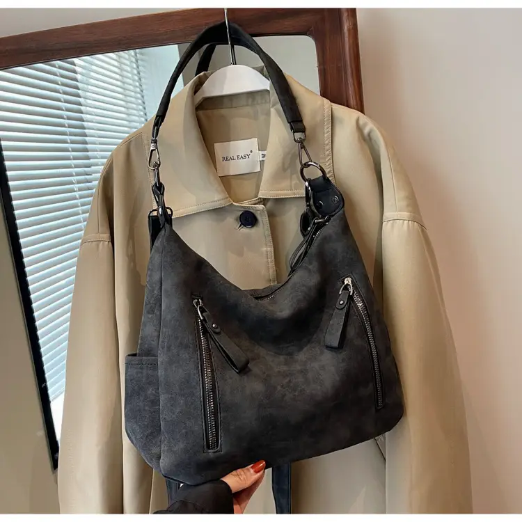 Women's Textured Crossbody Bag Brown Export New — feature 24