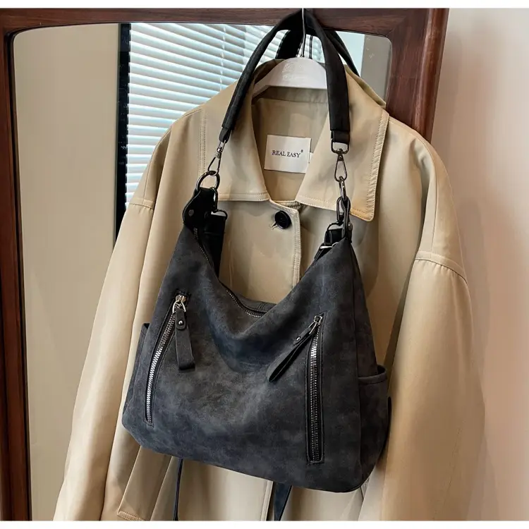 Women's Textured Crossbody Bag Brown Export New — feature 25