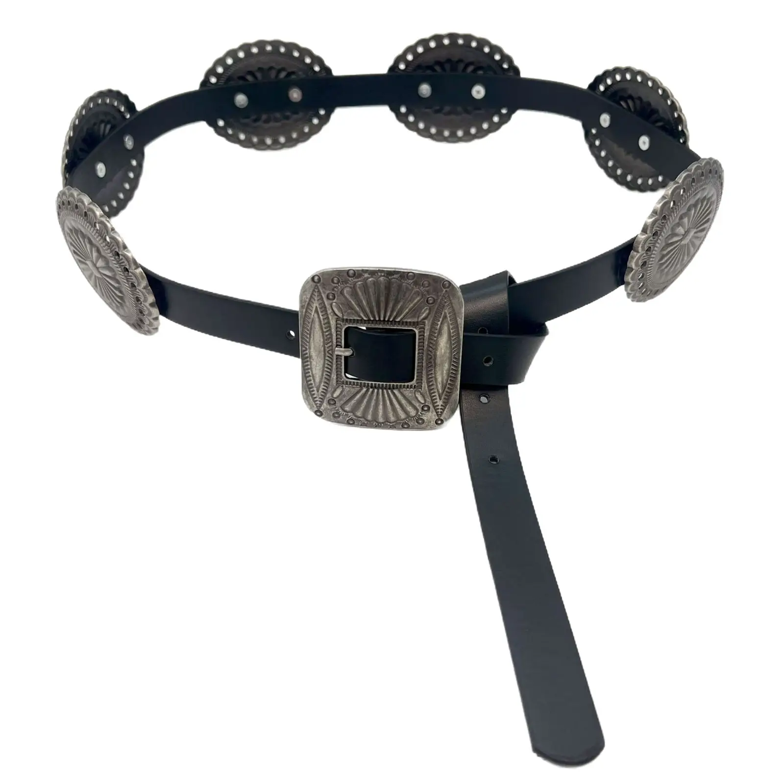 2024 Retro Western Belt Large Black Women's Belt - Image 8