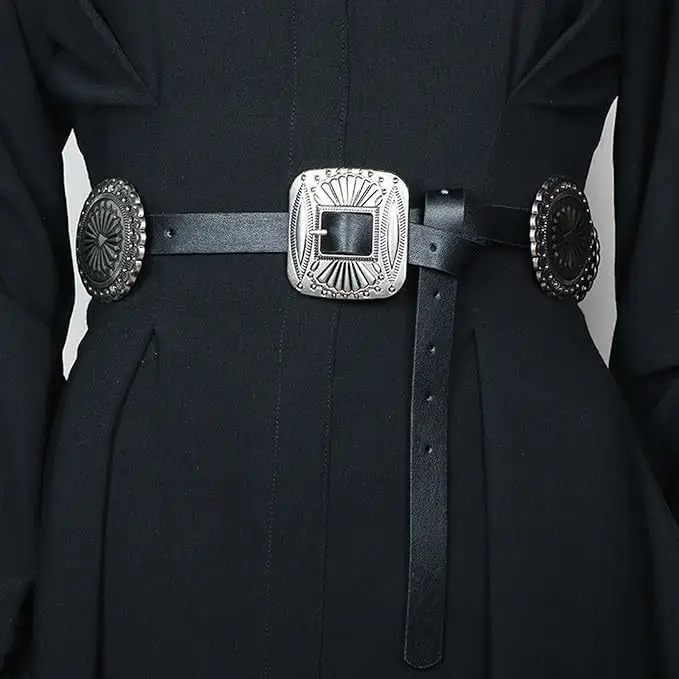 2024 Retro Western Belt Large Black Women's Belt — feature 11