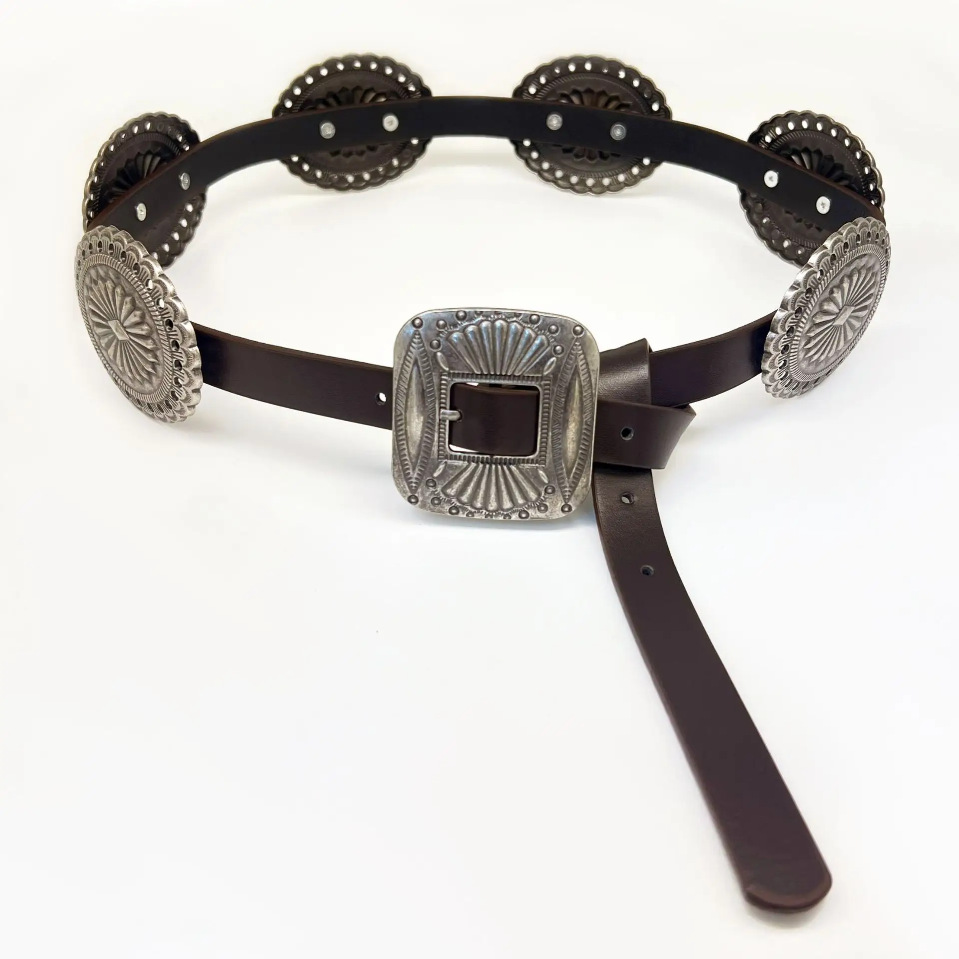 2024 Retro Western Belt Large Black Women's Belt - Image 2