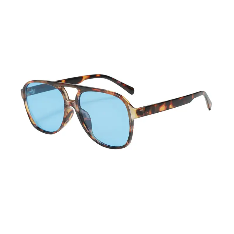 Aviator Sunglasses Women's Anti-UV Leopard Print Large Frame - Image 10