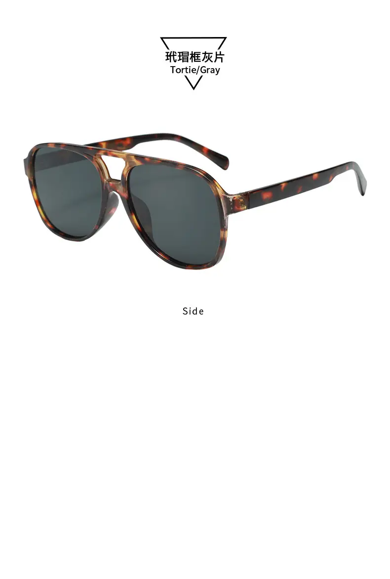 Aviator Sunglasses Women's Anti-UV Leopard Print Large Frame — feature 16