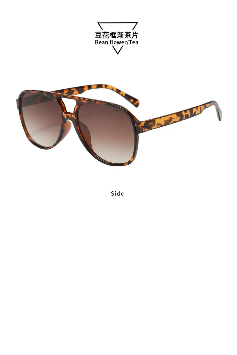 Aviator Sunglasses Women's Anti-UV Leopard Print Large Frame — feature 17