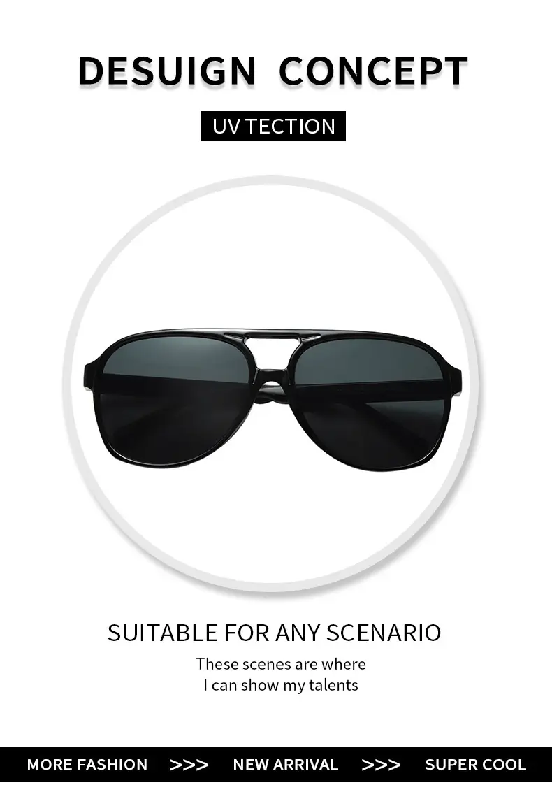 Aviator Sunglasses Women's Anti-UV Leopard Print Large Frame — feature 3