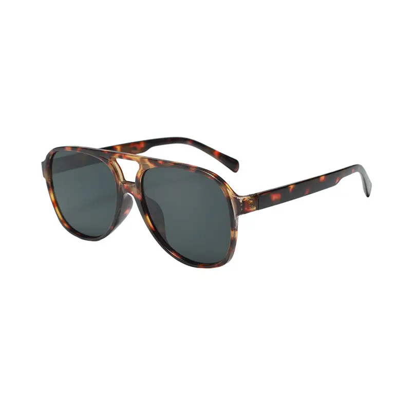 Aviator Sunglasses Women's Anti-UV Leopard Print Large Frame - Image 6