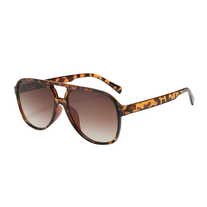 Aviator Sunglasses Women's Anti-UV Leopard Print Large Frame - Image 7