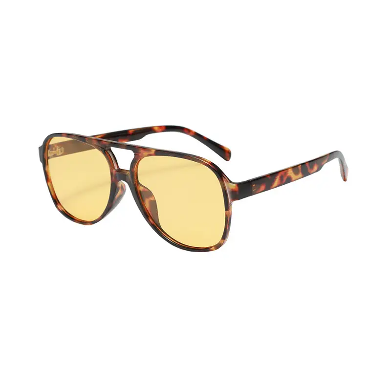 Aviator Sunglasses Women's Anti-UV Leopard Print Large Frame - Image 9
