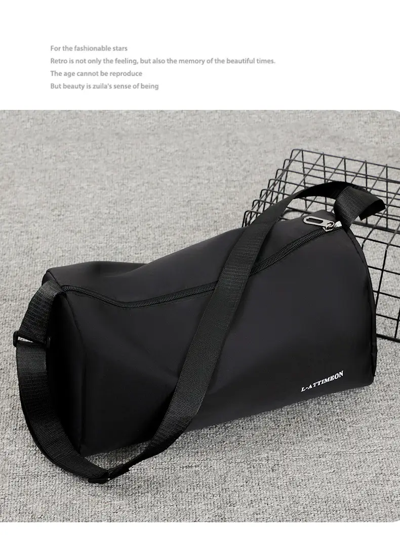 Men's Black Crossbody Travel Bag Lightweight Lightweight Travel Bag — feature 19