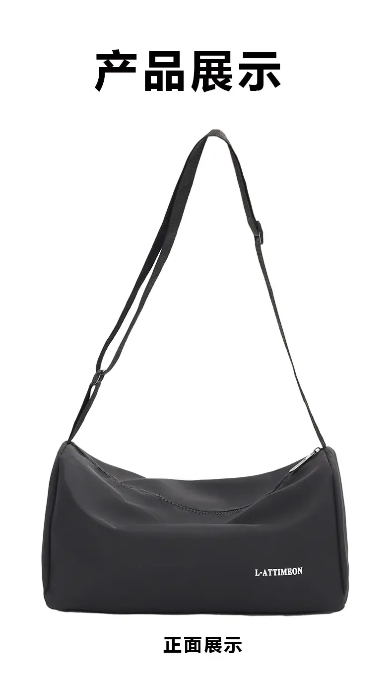 Men's Black Crossbody Travel Bag Lightweight Lightweight Travel Bag — feature 27