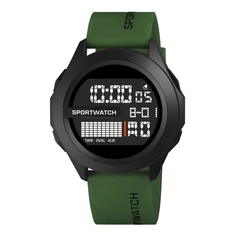 Men's Blue Digital Sportwatch with Water Resistant Strap - Image 10