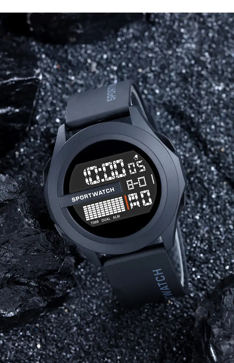 Men's Blue Digital Sportwatch with Water Resistant Strap — feature 13
