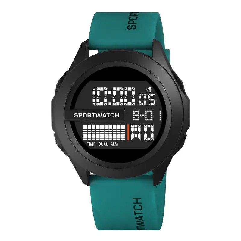 Men's Blue Digital Sportwatch with Water Resistant Strap - Image 6