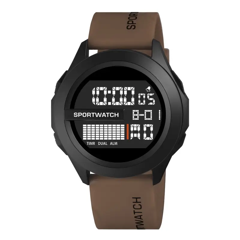 Men's Blue Digital Sportwatch with Water Resistant Strap - Image 7