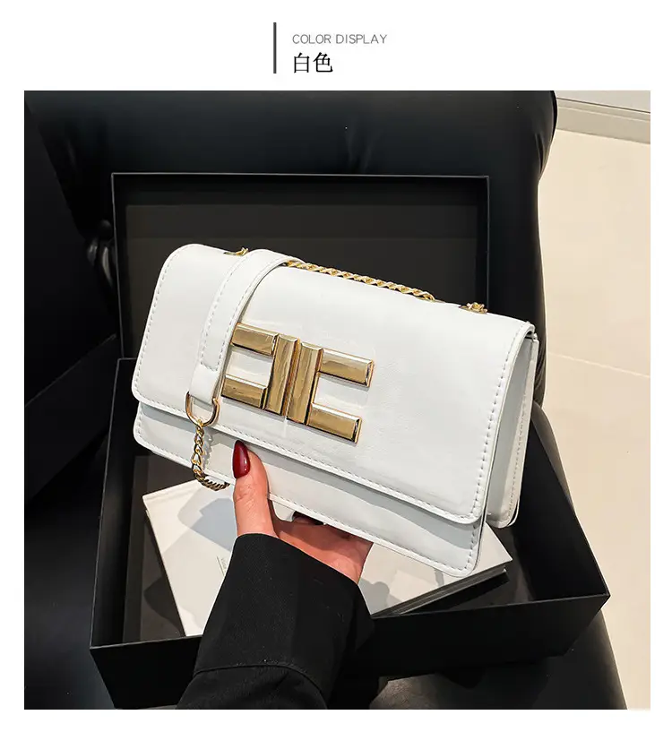 White Leather Chain Shoulder Bag for Women 2024 — feature 30