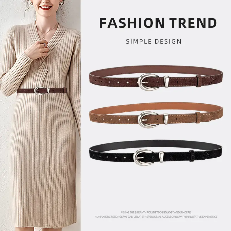 Frosted Leather Belt for Women Cross Border High End - Image 11