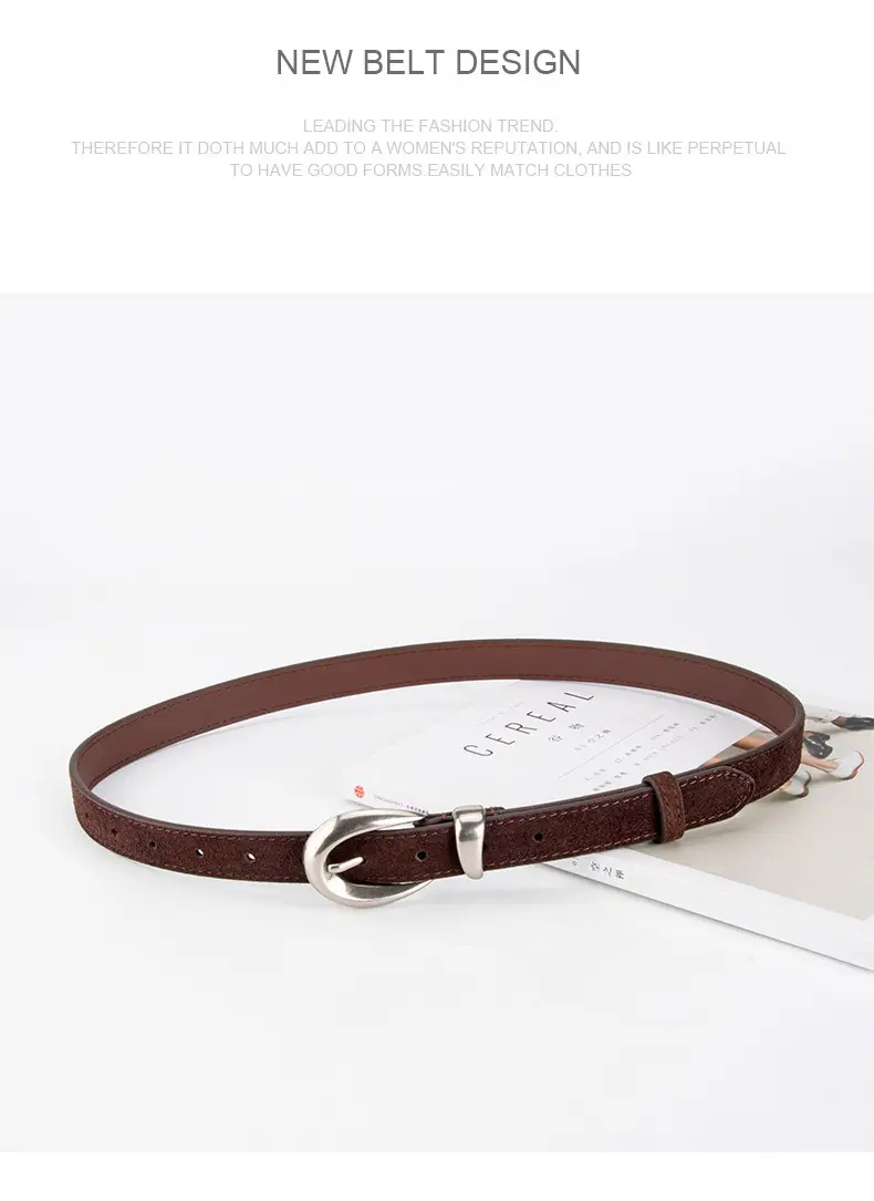 Frosted Leather Belt for Women Cross Border High End — feature 11
