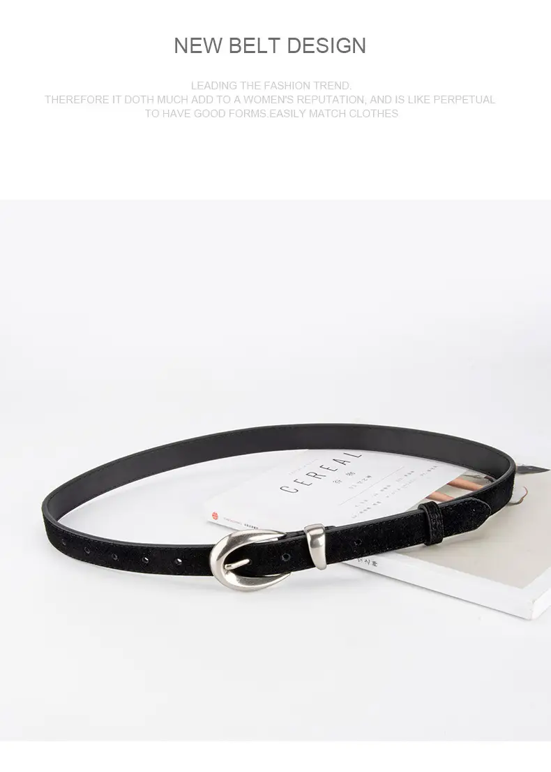 Frosted Leather Belt for Women Cross Border High End — feature 12