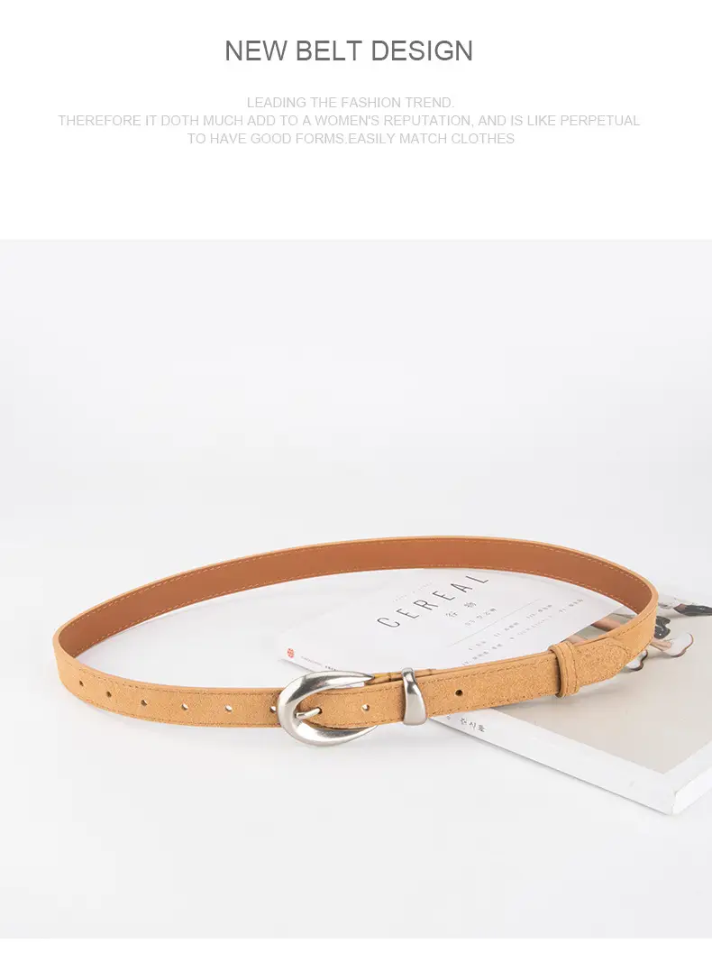 Frosted Leather Belt for Women Cross Border High End — feature 15