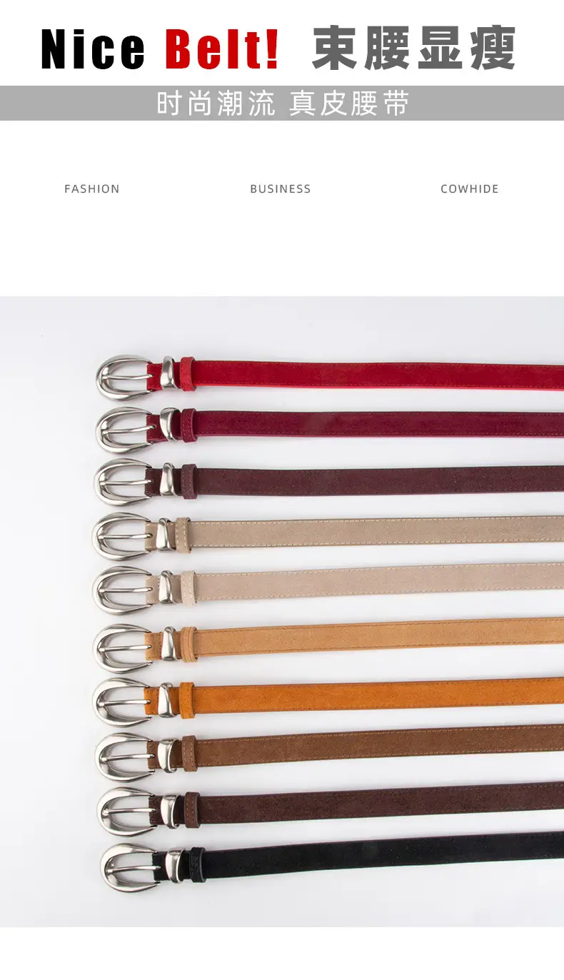 Frosted Leather Belt for Women Cross Border High End — feature 3