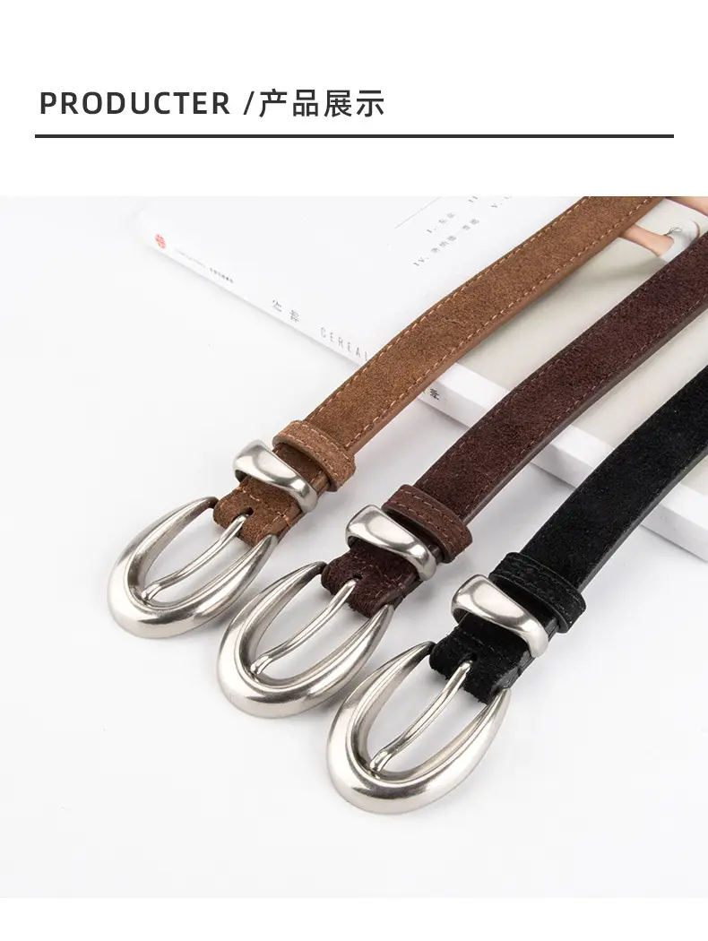 Frosted Leather Belt for Women Cross Border High End — feature 9