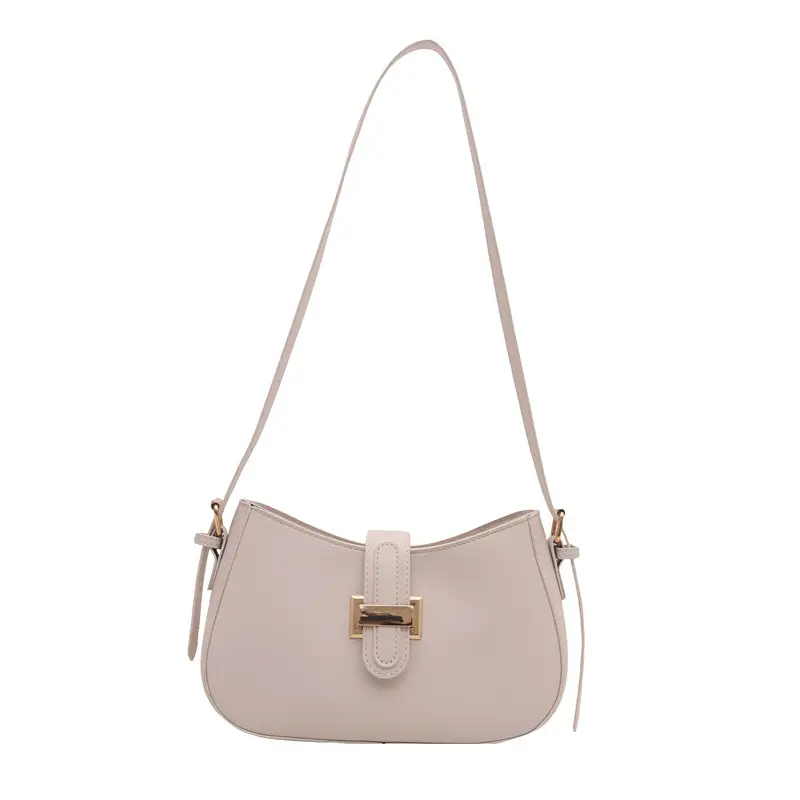 Black Women's Crossbody Bag with Gold Logo - Image 9