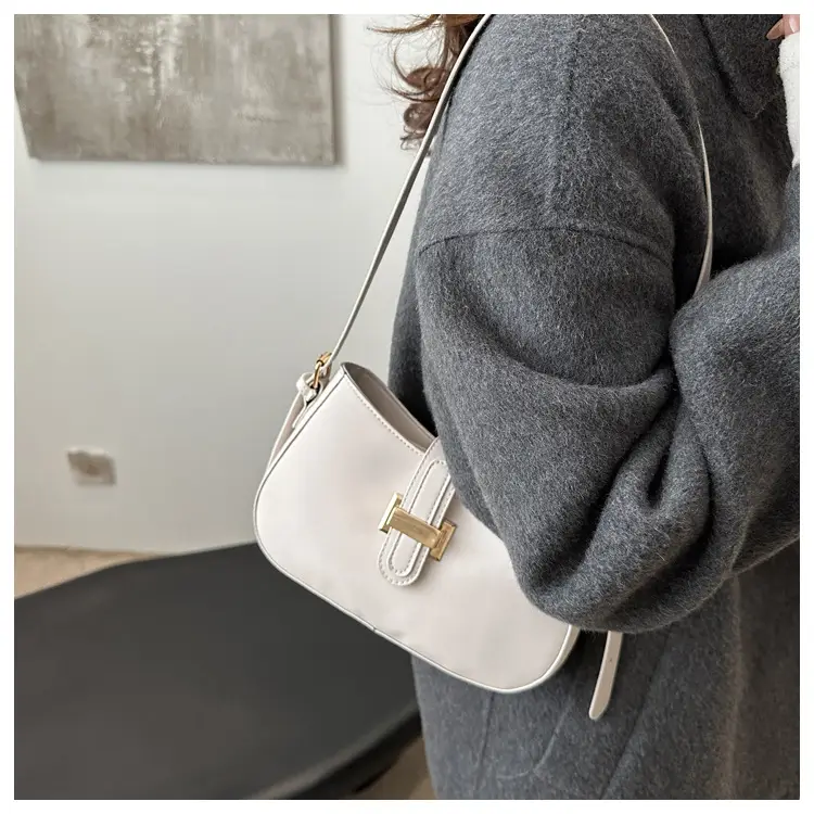 Black Women's Crossbody Bag with Gold Logo — feature 18