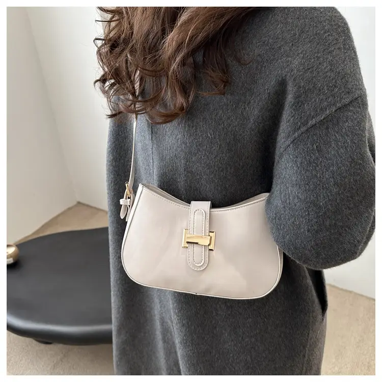 Black Women's Crossbody Bag with Gold Logo — feature 22