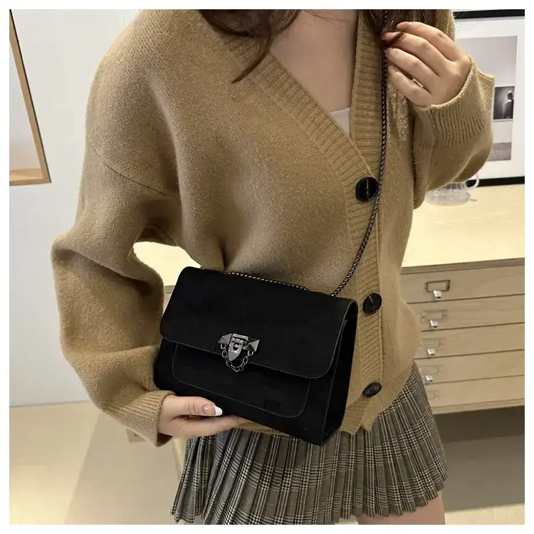 Korean Style Brown Square Crossbody Bag Women 2024 - Image 6