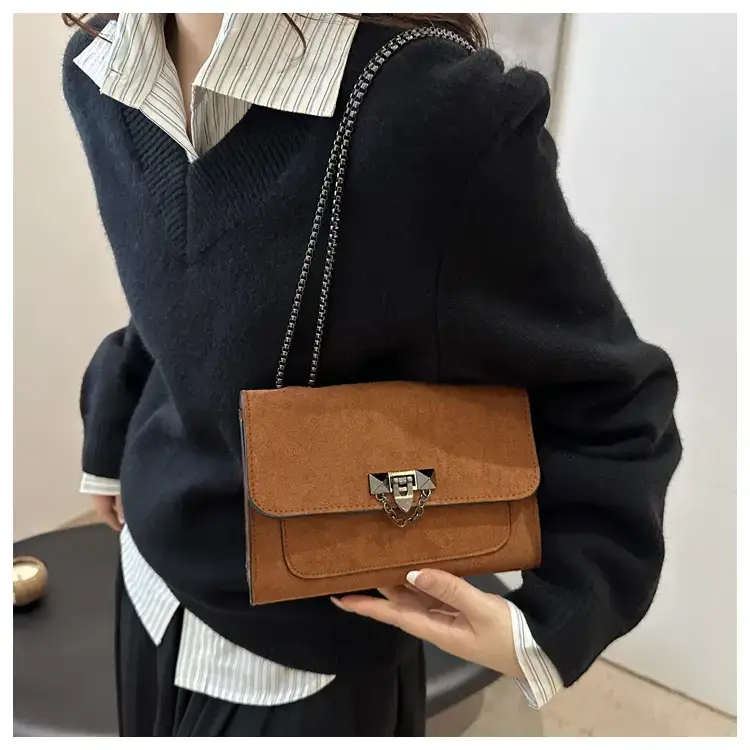 Korean Style Brown Square Crossbody Bag Women 2024 — feature 14