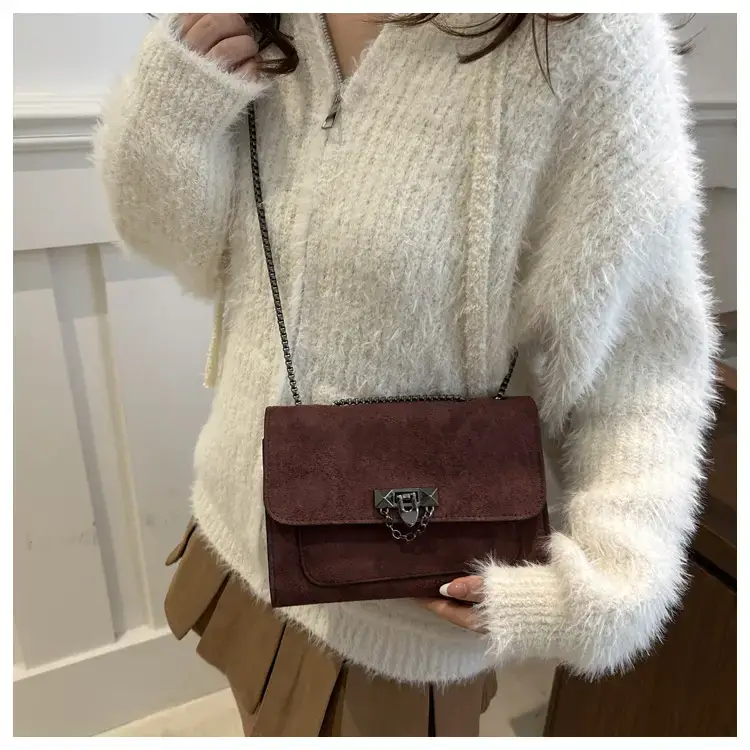 Korean Style Brown Square Crossbody Bag Women 2024 — feature 17
