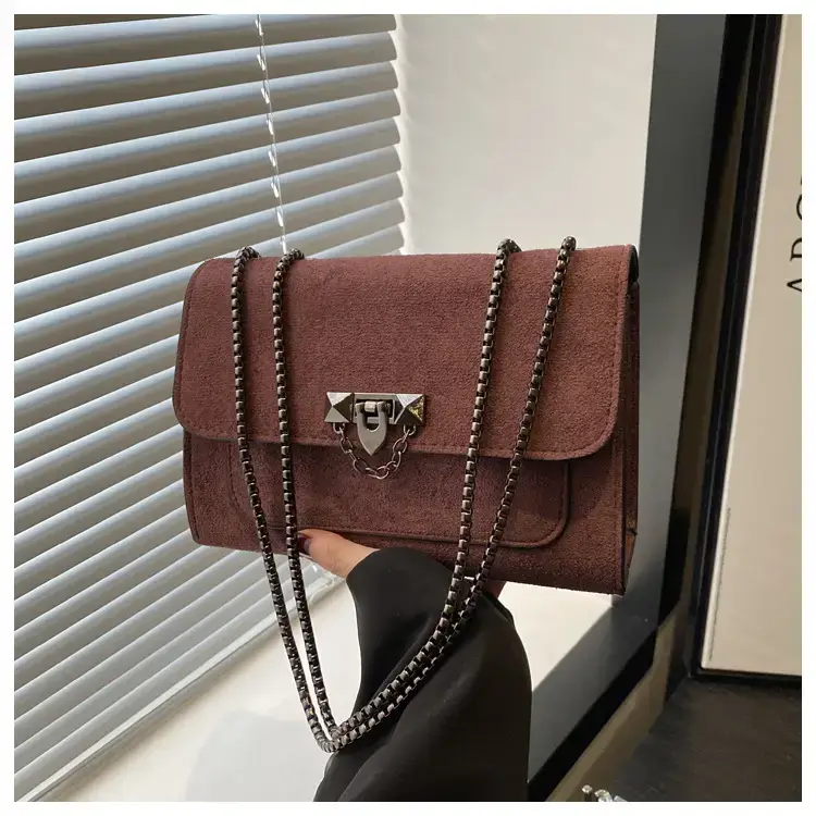 Korean Style Brown Square Crossbody Bag Women 2024 - Image 3
