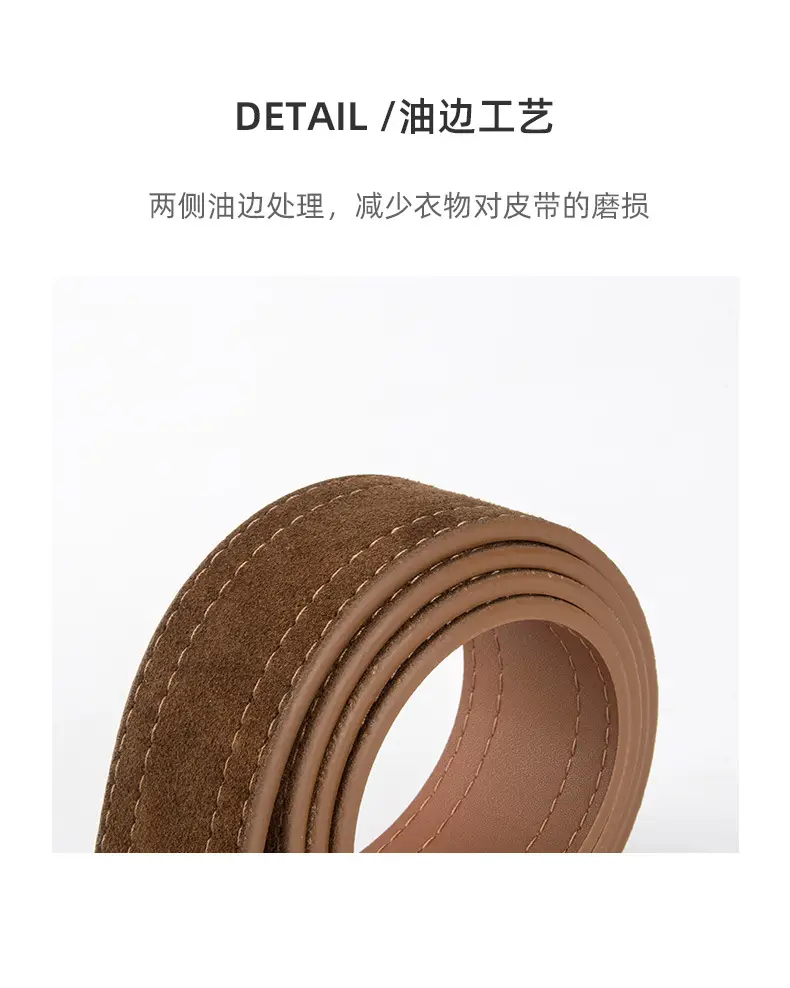 Women's Vintage Belt with Round Buckle & Anti-Velvet Leather — feature 7