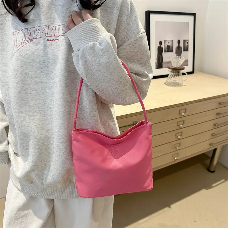 Pink Embroidered Shoulder Bag for Women 2024 - Image 8