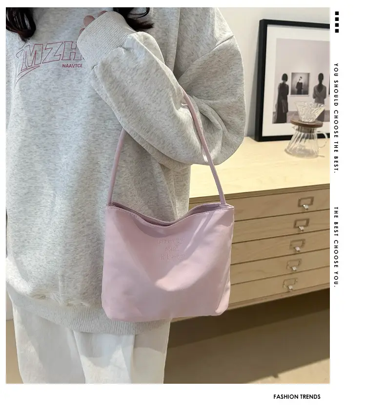 Pink Embroidered Shoulder Bag for Women 2024 — feature 2
