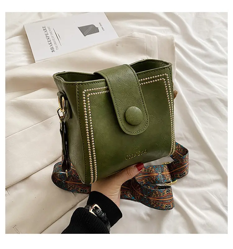 Black Women's Crossbody Shoulder Bag with Studded Design — feature 23