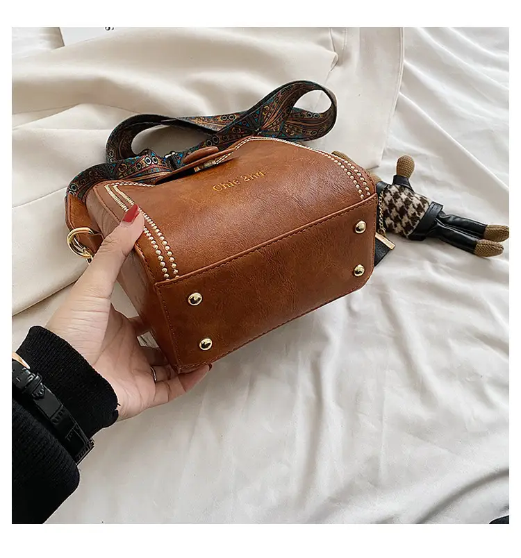 Black Women's Crossbody Shoulder Bag with Studded Design — feature 27
