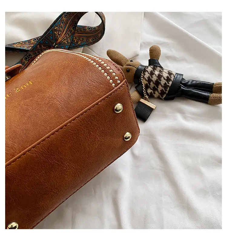 Black Women's Crossbody Shoulder Bag with Studded Design — feature 28