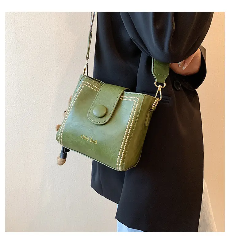 Black Women's Crossbody Shoulder Bag with Studded Design — feature 33