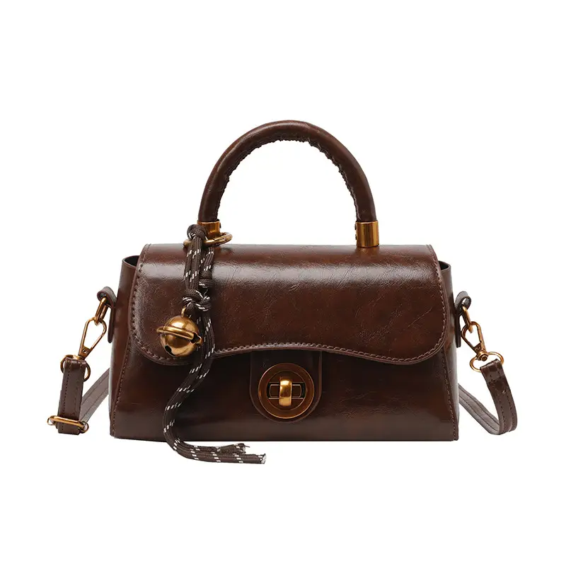 Black Satchel Bag for Women 2025 Retro Style - Image 4