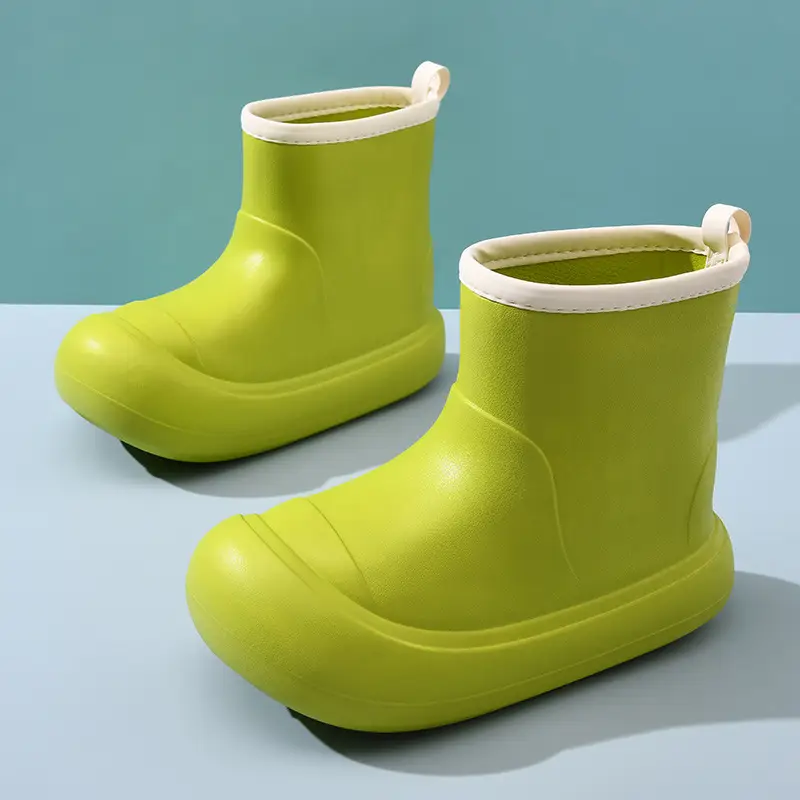 Cute mid-barrel rain shoes women's thick-soled non-slip outer wear rain boots for all seasons wear-resistant EVA waterproof high-grade water shoes - Image 7