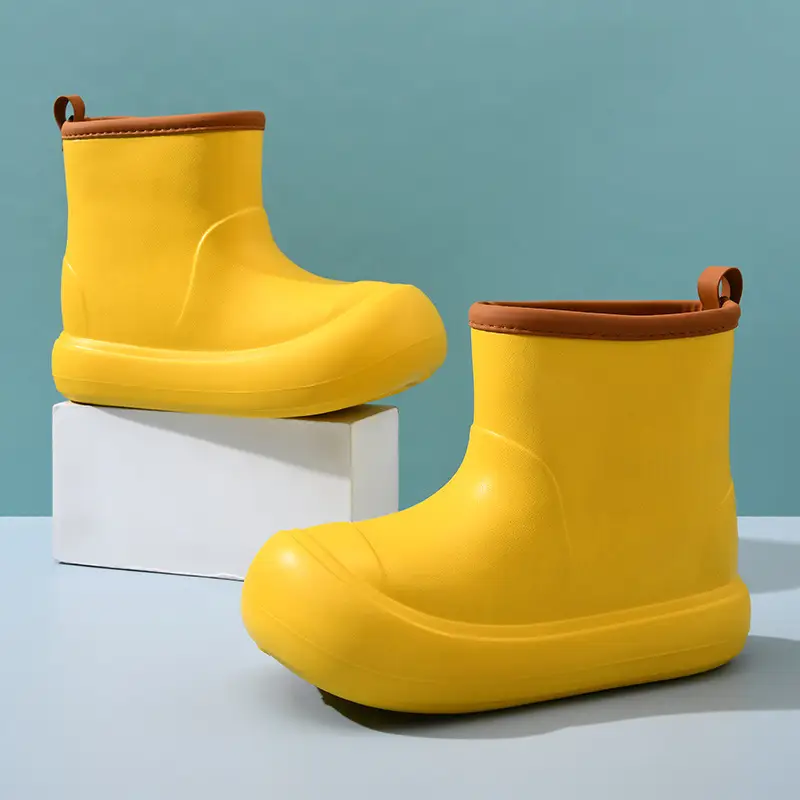 Cute mid-barrel rain shoes women's thick-soled non-slip outer wear rain boots for all seasons wear-resistant EVA waterproof high-grade water shoes - Image 8