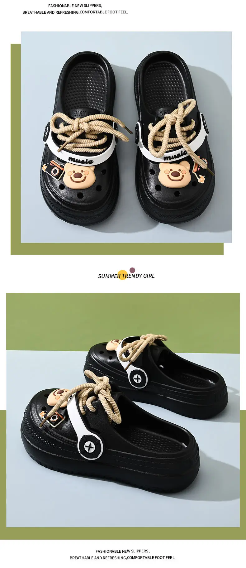 2025 Crocs Soft Sandals with Bear Decor β feature 11